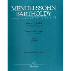 Partitions classique BARENREITER MENDELSSOHN FELIX - CONCERTO FOR VIOLIN AND ORCHESTRA E MINOR OP. 64 Orchestre