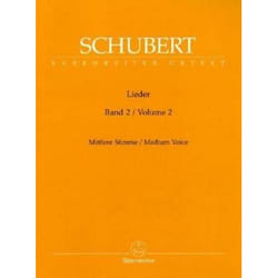 Partitions classique BARENREITER SCHUBERT FRANZ - LIEDE VOL.2 - VOIX MOYENNE, PIANO Alto, instruments
