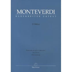 Partitions classique BARENREITER MONTEVERDI C. - L'ORFEO - VOCAL SCORE Soprano, piano