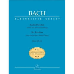 Partitions classique BARENREITER BACH J.S - SIX PARTITAS BWV 825-830 - PIANO Piano