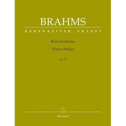 Partitions classique BARENREITER BRAHMS - KLAVIERSTÜCKE OP.119 Piano