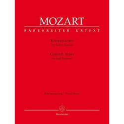 Partitions classique BARENREITER MOZART W.A. - CONCERT ARIAS - HIGH SOPRANO Voix solo, piano