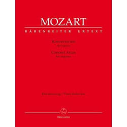 Partitions classique BARENREITER MOZART W.A. - CONCERT ARIAS FOR SOPRANO Soprano, piano