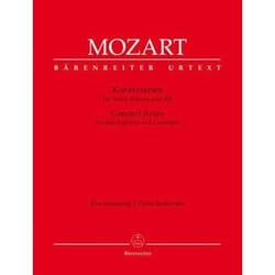Partitions classique BARENREITER MOZART W.A. - CONCERT ARIAS FOR LOW SOPRANO AND CONTRALTO - PIANO REDUCTION Voix solo, piano