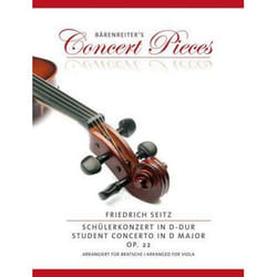 Partitions classique BARENREITER SEITZ F. CONCERTO IN D MINOR OP.22 - ALTO & PIANO Alto