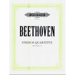 Partitions classique EDITION PETERS BEETHOVEN LUDWIG VAN - STRING QUARTETS, COMPLETE VOL.1 - STRING QUARTETS Ensemble à cordes