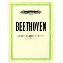 Partitions classique EDITION PETERS BEETHOVEN LUDWIG VAN - STRING QUARTETS.VOL.3 OP.127,130-133,135 Ensemble à cordes