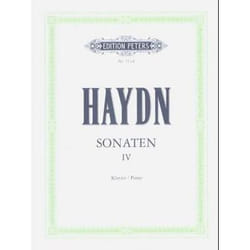 Partitions classique EDITION PETERS HAYDN JOSEPH - SONATAS VOL.4 - PIANO Piano