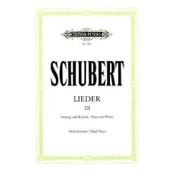 Partitions classique EDITION PETERS SCHUBERT FRANZ - SONGS VOL.3: 45 SONGS - VOICE AND PIANO (PAR 10 MINIMUM) Choeur et ensemble vocal