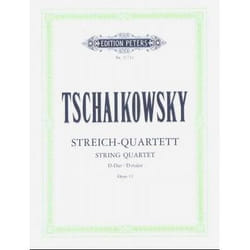 Partitions classique EDITION PETERS TCHAIKOVSKY PYOTR ILYICH - STRING QUARTET NO.1 IN D OP.11 - STRING QUARTETS Ensemble à cordes