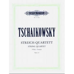 Partitions classique EDITION PETERS TCHAIKOVSKY PETER ILYICH - QUARTET NO.2 F OP.22 - STRING QUARTET Ensemble à cordes
