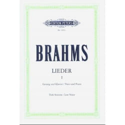 Partitions classique EDITION PETERS BRAHMS J. - AUSGEWÄHLTE LIEDER (VOIX BASSE) - CHANT-PIANO Baryton, piano