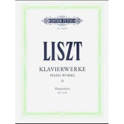 Partitions classique EDITION PETERS LISZT FRANZ - PIANO WORKS VOL.2 - PIANO Piano