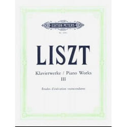 Partitions classique EDITION PETERS LISZT FRANZ - PIANO WORKS VOL.3 - PIANO Piano