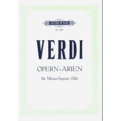 Partitions classique EDITION PETERS VERDI GIUSEPPE - 7 MEZZO-SOPRANO ARIAS - VOICE AND PIANO (PAR 10 MINIMUM) Choeur et ensemble vocal