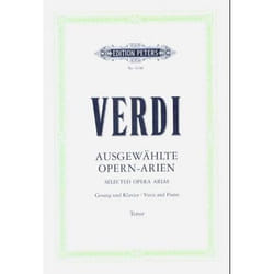 Partitions classique EDITION PETERS VERDI GIUSEPPE - 23 TENOR ARIAS - VOICE AND PIANO (PAR 10 MINIMUM) Choeur et ensemble vocal