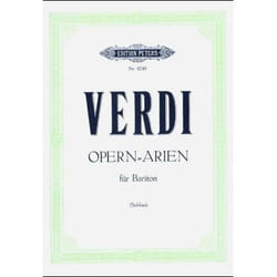 Partitions classique EDITION PETERS VERDI GIUSEPPE - 20 BARITONE ARIAS - VOICE AND PIANO (PAR 10 MINIMUM) Choeur et ensemble vocal
