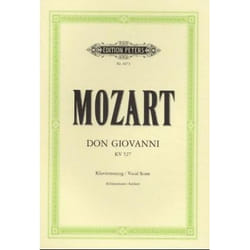 Partitions classique EDITION PETERS MOZART WOLFGANG AMADEUS - DON GIOVANNI - VOICE AND PIANO (PAR 10 MINIMUM) Choeur et ensemble vocal