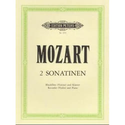 Partitions classique EDITION PETERS MOZART WOLFGANG AMADEUS - SONATINAS NO.2 & 4 IN B FLAT K439B - RECORDER Flûte à bec
