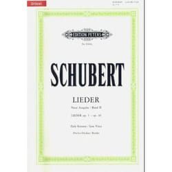 Schubert Lieder Opus 1- Opus 36 Band Ii Low Voice Pour Voix Basses
