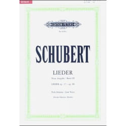 Partitions classique EDITION PETERS SCHUBERT F. - LIEDER TIEFE STIMME BAND 3 - LOW VOICE, PIANO Voix solo, piano