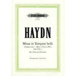 Partitions classique EDITION PETERS HAYDN JOSEPH - MASS IN C 'PAUKENMESSE' HOB.XXII/9 - MIXED CHOIR (PAR 10 MINIMUM) Choeur et ensemble vocal