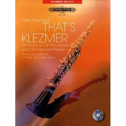 Partitions variété, pop, rock... EDITION PETERS PRZYSTANIAK P. - THAT'S KLEZMER - 2 CLARINETTE (VIOLONS) ET PIANO Musique du monde