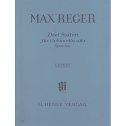 Partitions classique HENLE VERLAG REGER M. - THREE SUITES FOR VIOLONCELLO SOLO OP. 131C Violoncelle