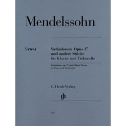 Partitions classique HENLE VERLAG MENDELSSOHN B F. - VARIATIONS OP. 17 AND OTHER PIECES FOR PIANO AND VIOLONCELLO Violoncelle