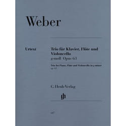 Partitions classique HENLE VERLAG WEBER C.M.V. - TRIO G MINOR OP. 63 FOR PIANO, FLUTE AND VIOLONCELLO Musique de chambre