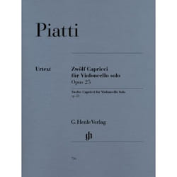 Partitions classique HENLE VERLAG PIATTI A. - 12 CAPRICCI OP. 25 FOR VIOLONCELLO SOLO Violoncelle