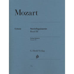 Partitions classique HENLE VERLAG MOZART W.A. - STRING QUINTETS VOL. III Musique de chambre