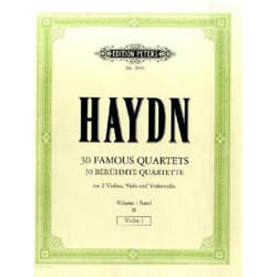 Partitions classique EDITION PETERS HAYDN JOSEPH - STRING QUARTETS, COMPLETE VOL.2 - STRING QUARTETS Ensemble à cordes
