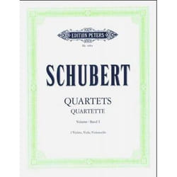 Partitions classique EDITION PETERS SCHUBERT FRANZ - STRING QUARTETS.VOL 1.2 - VIOLIN, VIOLA AND CELLO Ensemble à cordes