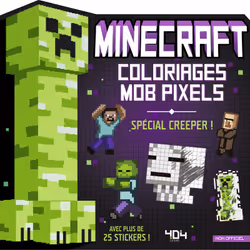 ISBN Minecraft - Coloriages Mob pixels - Creeper : Le livre de Daniele Sapuppo, 24 pages