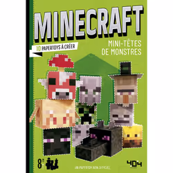 ISBN Minecraft - 10 papertoys mini-têtes de monstres : Le livre de, Sport & loisirs, 32 pages