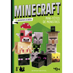 ISBN Minecraft - 10 papertoys mini-têtes de monstres : Le livre de