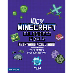 ISBN Coloriages pixel - 100 % Minecraft - 70 aventures pixellisées à colorier : Le livre de Daniele Sapuppo