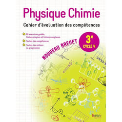 Physique Chimie 3e. Cahier d'évaluation des compétences
