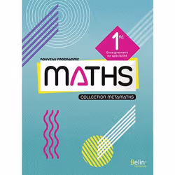 ISBN Métamaths Mathématiques 1Re, 336 pages