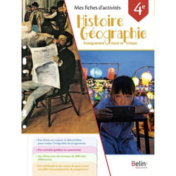Mes fiches d'activités Histoire Géographie EMC 4e (Broché)
