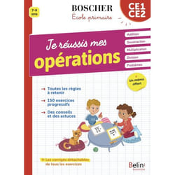 JE REUSSIS MES OPERATIONS CE1-CE2. ADDITION, SOUSTRACTION, MULTIPLICATION, DIVISION, PROBLEMES, Enfert Guillemette d'