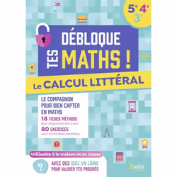ISBN Le Calcul Littéral (5E-4E-3E), 48 pages