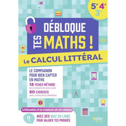 Le calcul littéral (5e-4e-3e) (Broché)
