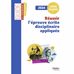 ISBN Capes Anglais 2024. Réussir L'Épreuve Écrite Disciplinaire Appliquée, Anglais, 540 pages