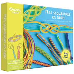 Activités créatives coffret d'artiste Auzou Mes Scoubidous En Néon