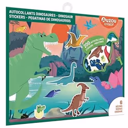 Auzou 200 autocollants dinosaures, Multicolore
