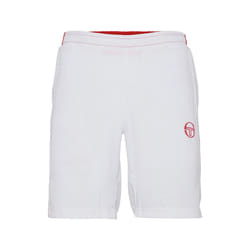 Short Enfant - Sergio Tacchini - Club Tech - Blanc/Rouge - 100% Polyester - Taille Élastique
