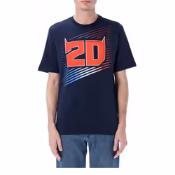 T-shirt homme Fabio Quartararo Big 20 El Diablo Officiel MotoGP - Yamaha - Bleu - Manches courtes - Multisport