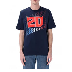 T-shirt homme Fabio Quartararo Big 20 El Diablo Officiel MotoGP - Yamaha - Bleu - Manches courtes - Multisport